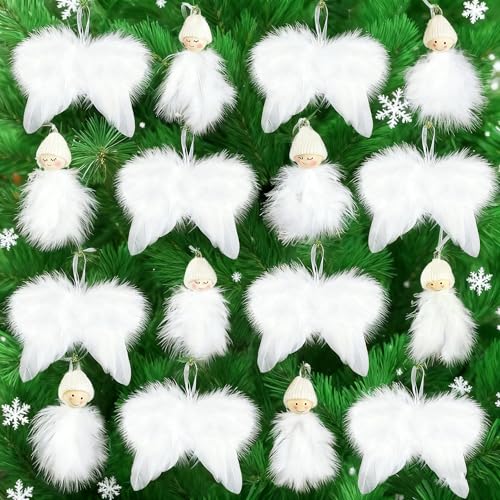 Christbaumschmuck Weiß Anhänger Set 16 Stück Weihnachtsbaumschmuck...