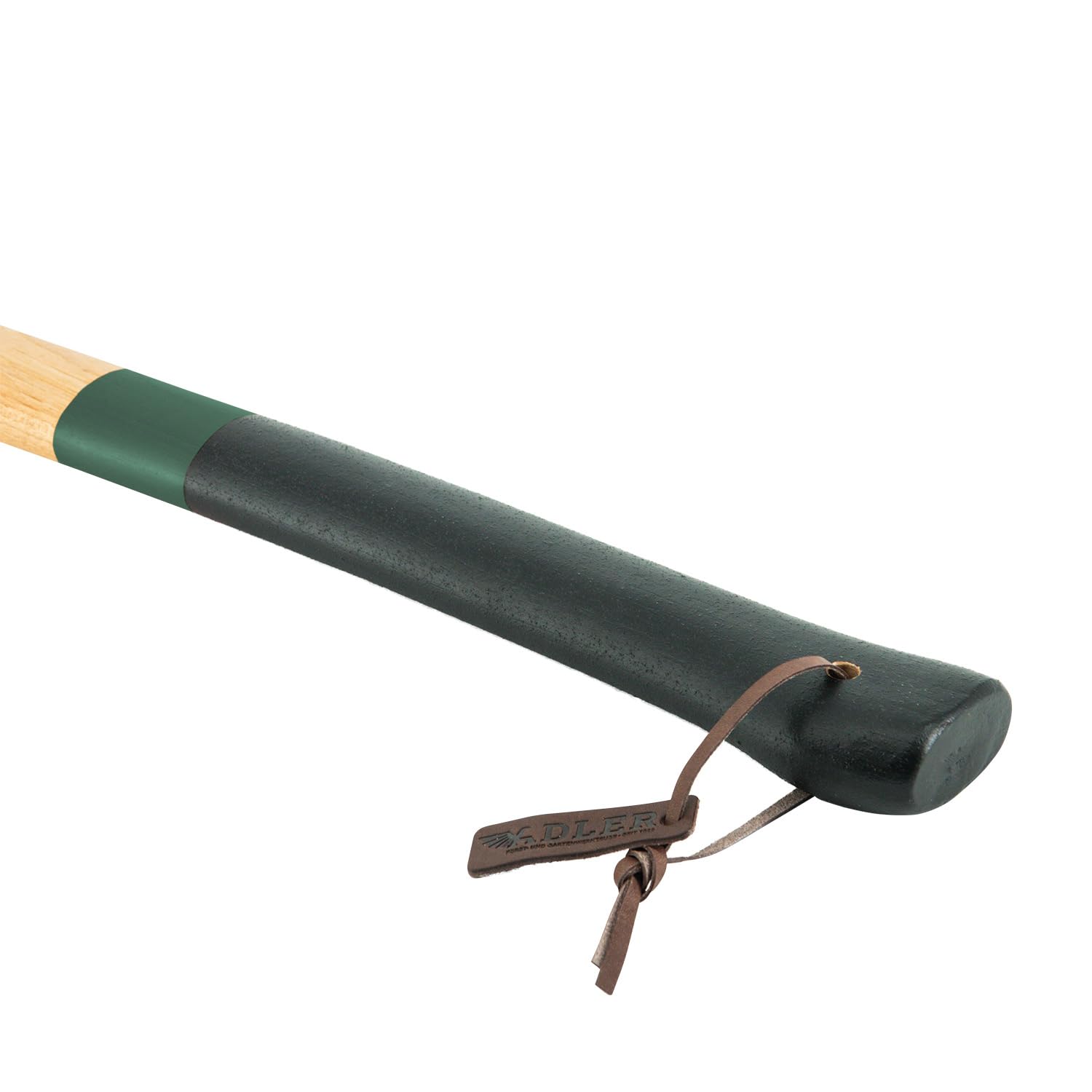 ADLER Spaltaxt 2000g 80 cm C60 Hickorystiel Brennholz Kaminholz Grün | Geschmiedeter Spaltkopf mit zwei Flügeln und dreifacher Sicherheitsverkeilung Made in Germany