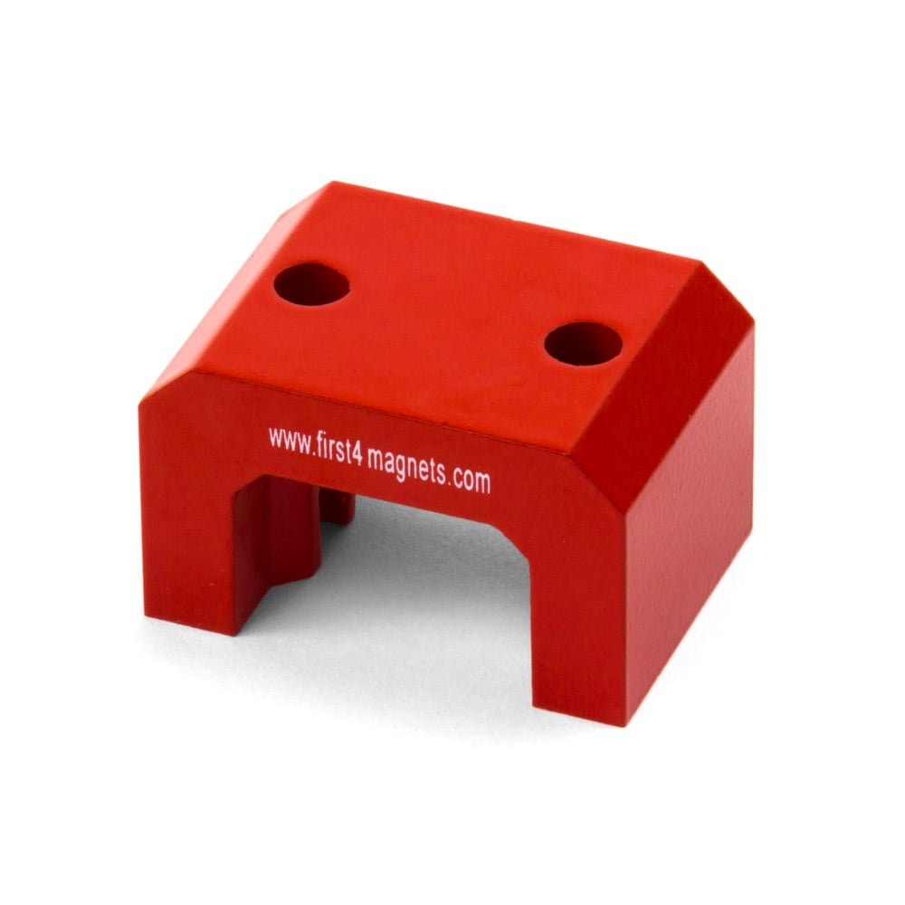 Magnete a ferro di cavallo in Alnico rosso extra large per applicazioni ad alta temperatura, ingegneria e produzione – 57 mm x 35 mm x 40,5 mm – 23 kg di trazione