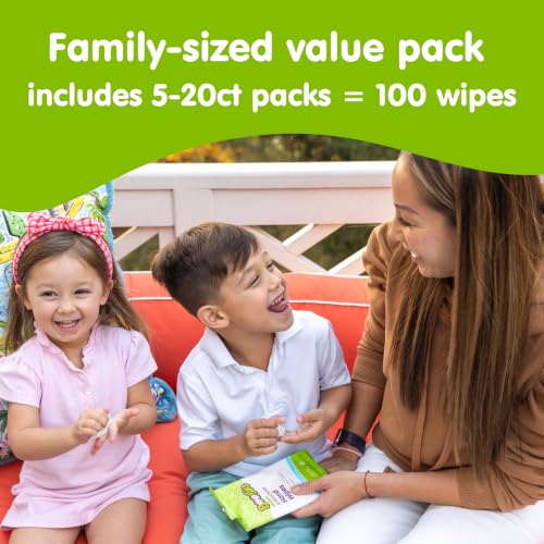Image of Boogie Antibacterial Hand Wipes - 100 Count - Hypoallergenic & Alcohol-Free - Travel and Diaper Bag Essential