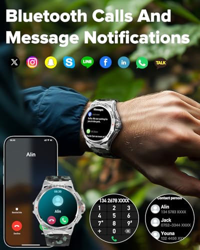 Megalith Smartwatch Herr - Fitness Tracker och Vattentålig Bluetooth