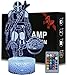 Produktbild Der mandalorianische Yoda 3D LED Licht Nachtlicht Kinder Illusion Stimmungslicht Fernbedienung Nachttischlampe 16 Farben ändern Touch Switch Schreibtisch Lampen Geburtstagsgeschenk