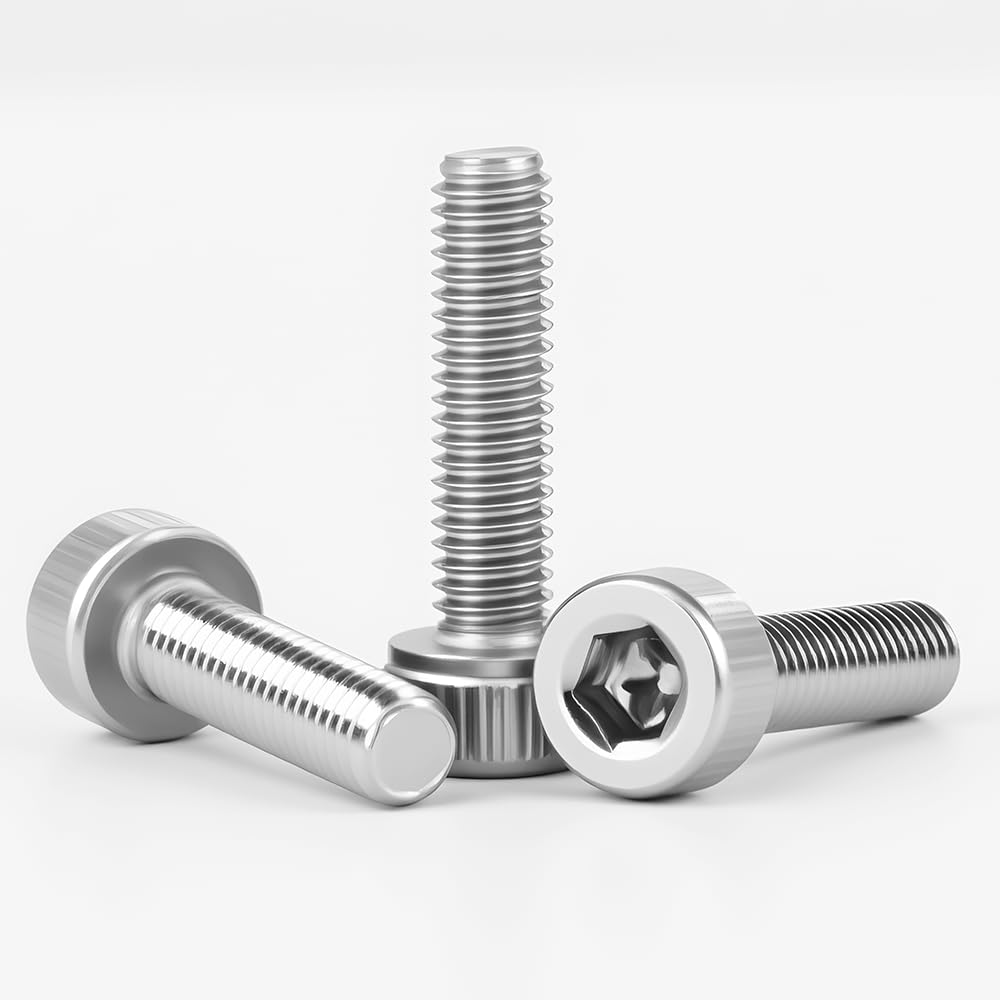Tornillos de cabeza hueca hexagonal de acero inoxidable 304 DIN912, grado 12,9, color negro, A2, 5-100 unidades, M2, M2.5, M3, M4, M5, M6, M8, M10(304 Stainless Steel,50MM_M2 (100PCS))