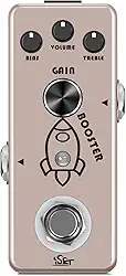 ISET Pedal de Efeito Booster Analógico Rocket Boost para Guitarra Elétrica Baixo True Bypass
