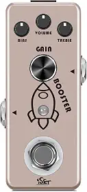ISET Pedal de Efeito Booster Analógico Rocket Boost para Guitarra Elétrica Baixo True Bypass