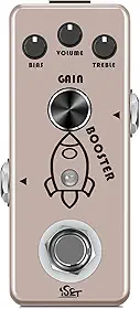 ISET Pedal de Efeito Booster Analógico Rocket Boost para Guitarra Elétrica Baixo True Bypass