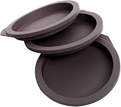 Bandeja de silicone antiaderente para assar, assar, assar, utensílio de forma redonda para biscoito (10 cm + 15 cm + 20 cm de cor aleatória)