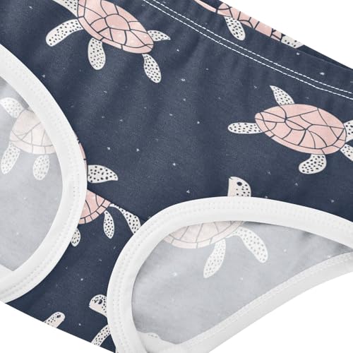 Wusikd Sea Turtles Girls' Underwear Cotton Stars Girls Briefs Soft Toddler Underwear 2T4
