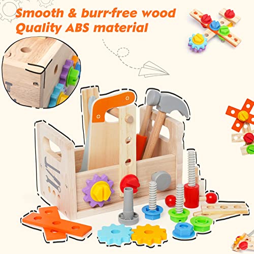 Cassetta Attrezzi Bambini Legno con Accessori