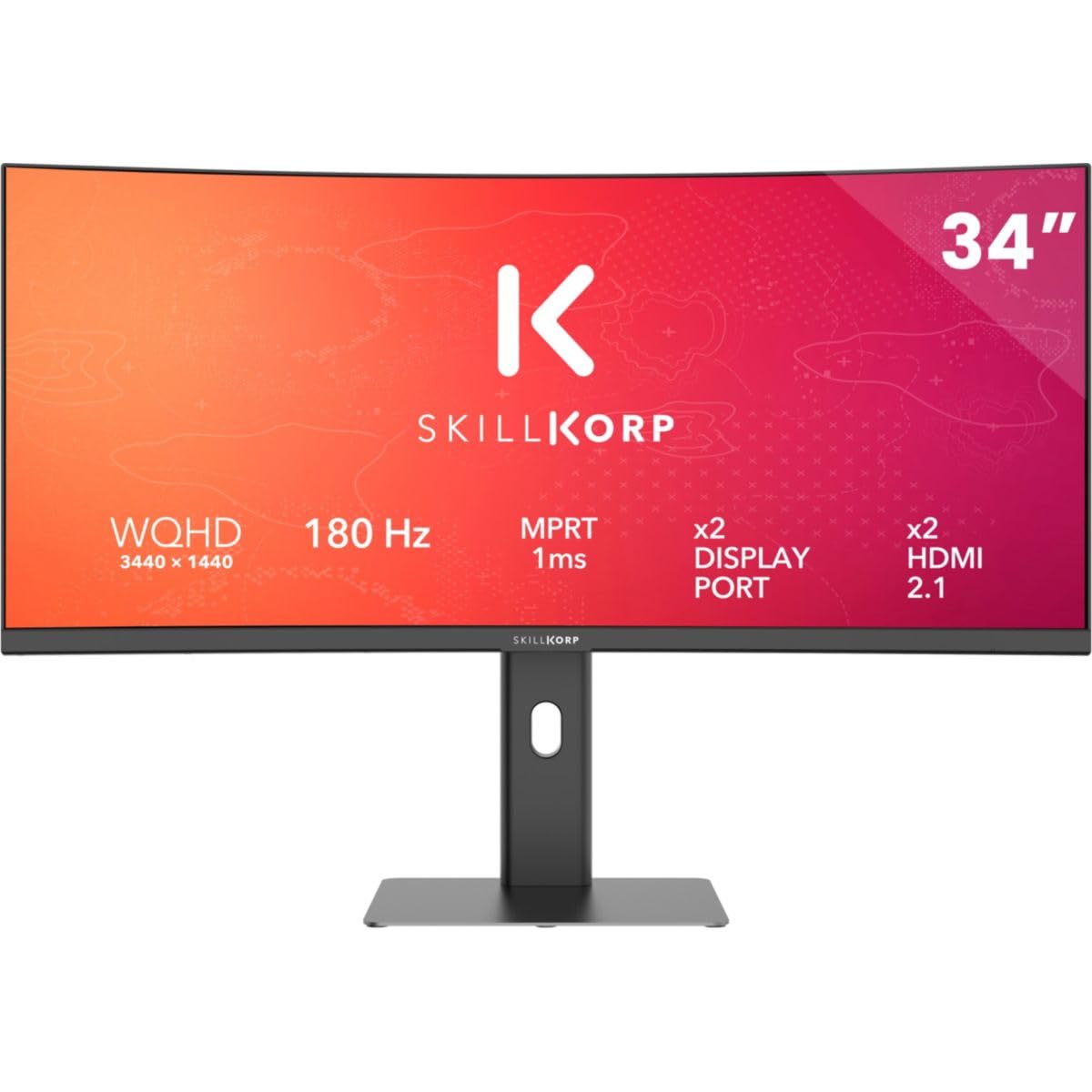 Ecran PC Gamer SKILLKORP M34 Progress 34" Incurvé 1500R UWQHD 180Hz Fast VA HDMI 2.1 AMD FreeSync