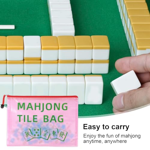 2 Bolsas para Fichas de Mahjong, Rojo, Portátil miniatura 7
