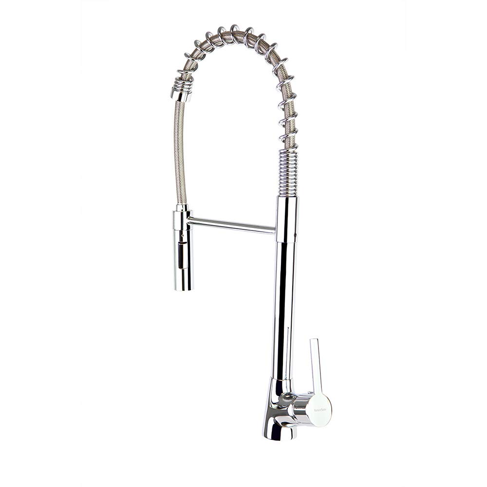 Ramon Soler 38E303603 Kitchen Single-Lever Mixer Tap with Pull-Out Spout, 360° Rotatable with Professional Air and Patented Anti-Rust System