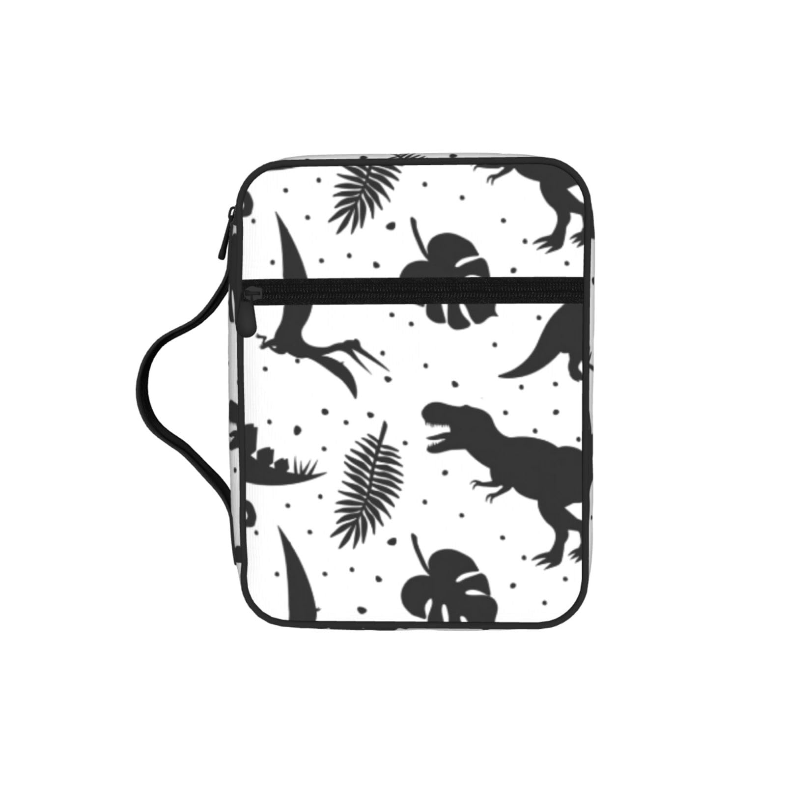 Dinosaur Leaves Bible Cover Case Waterproof Bible Bag With Handle Organizer Storage Book Cover For Bible Study