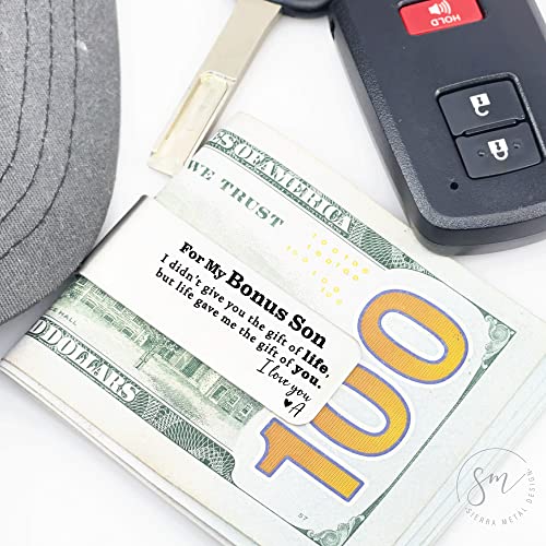 Wedding Stepson Money Clip Personalized Wedding Party Gift Idea Clip Wed Family Wedding Day Gift For New Stepson Personal Gift Promise You STEPSON-MONEY2