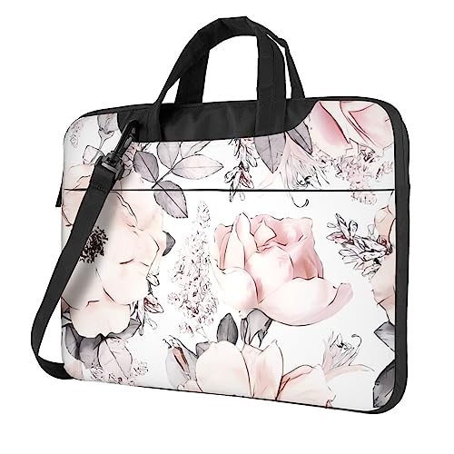 Sac ordinateur portable étanche DEHIWI avec poches et bandoulière fleurie