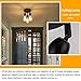 Edzemuwa 3-Light Ceiling Light Fixture, Flush Mount Ceiling Light in Matt Black Finish, Farmhouse Lighting for Porch Hallway Kitchen Bedroom