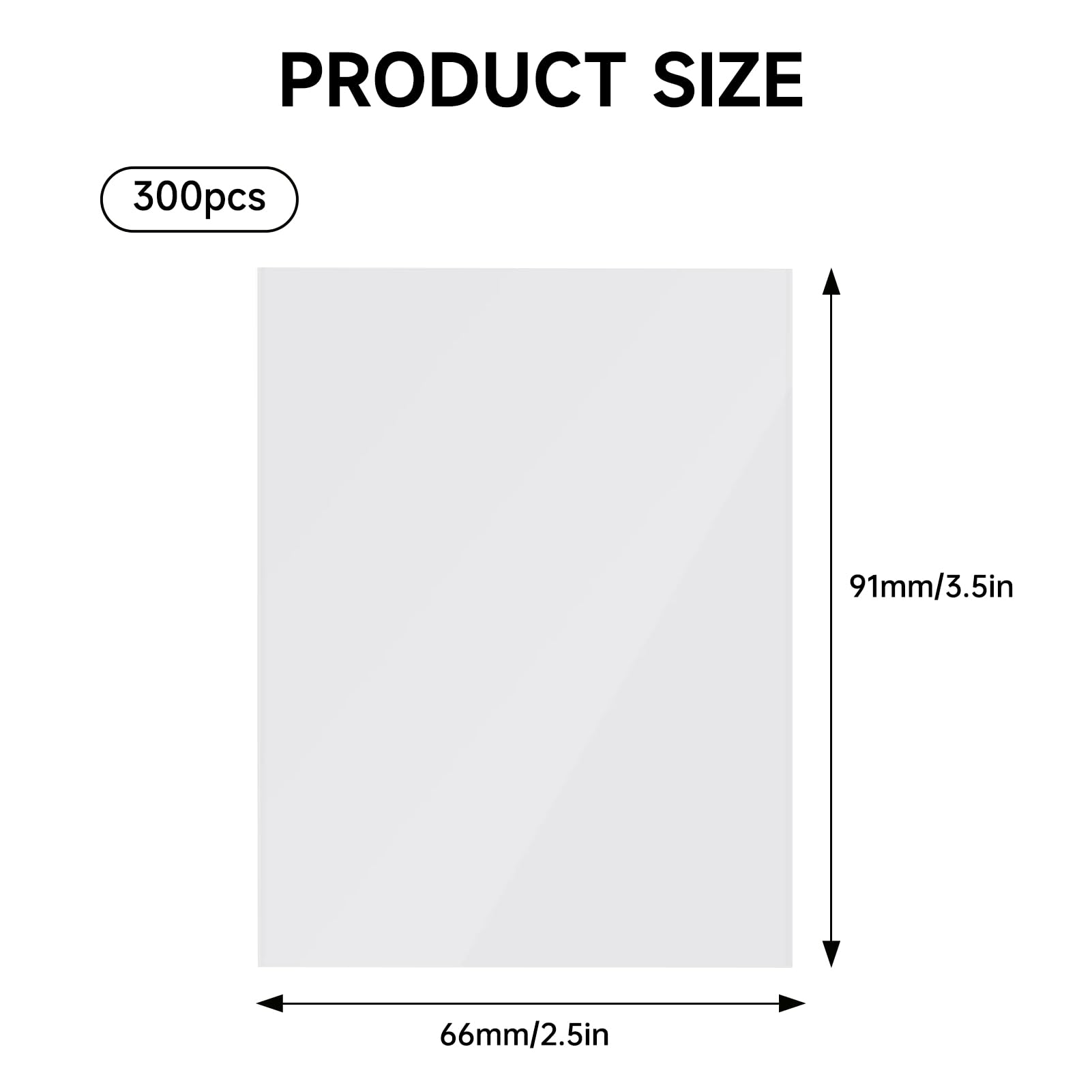 300 Pcs Penny Sleeves, 66x91mm Standard Size Trading Card Sleeves Cards Protector - Image 2