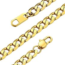 GOLDCHIC JEWELRY 6mm Chunky Chain, 22 inches Hip Hop Gold Curb Necklace For Women & Men