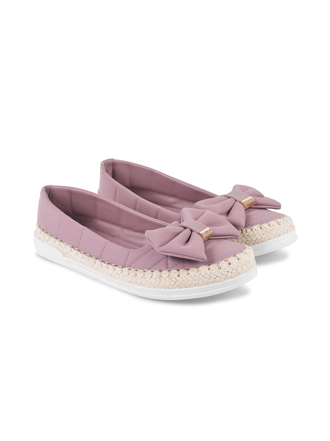 Froh Feet Women's Quilted Espadrille Flats with Stylish Bow Accent and Braided Jute Midsole – Lightweight Slip-On Shoes for Casual, Office & Daily Wear-image-13