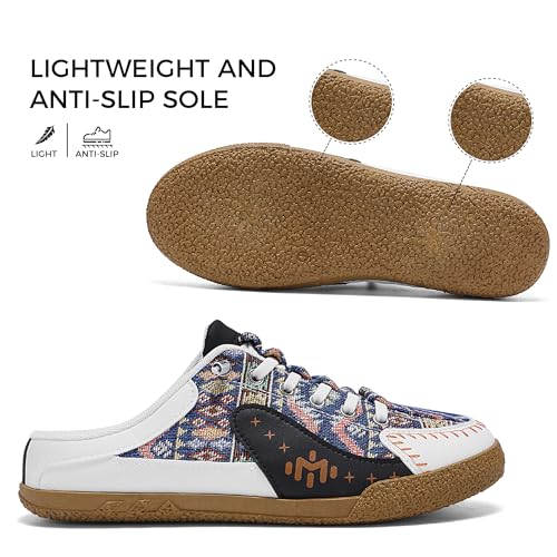 Women's Casual Canvas Loafers Slip On Sneakers - Embroidered Ethnic Style Comfort Walking Shoes3