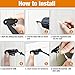 Ougourim Furniture Anchors (10 Packs) Anti Tip Furniture Anchors for Baby Proofing, Furniture Wall Anchor Earthquake Straps for Furniture Dresser Wall Safety Anchor Furniture Fasteners to Wall, Black