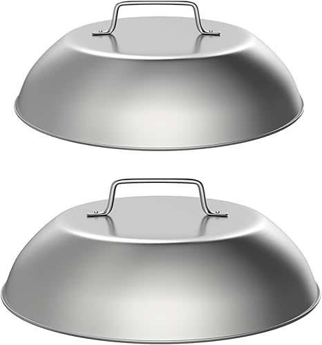 SafBbcue 2 juegos de accesorios para parrilla de 12 pulgadas, cubierta de cúpula de fusión de quesos para Blackstone, Pitboss, Camp Chef Vapor Pizza