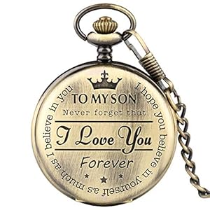 Bronzen zakhorloge voor heren, uniek Arabisch-Romeins digitaal zakhorloge met dubbele schaal voor jongen, creatief cadeau met ruwe kettingzakhorloges voor tieners