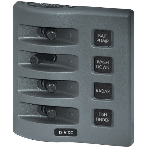 BLUE SEA SYSTEMS Blue Sea 4305 WeatherDeck 12V DC Waterproof Switch Panel - 4 Posistion / 4305 /