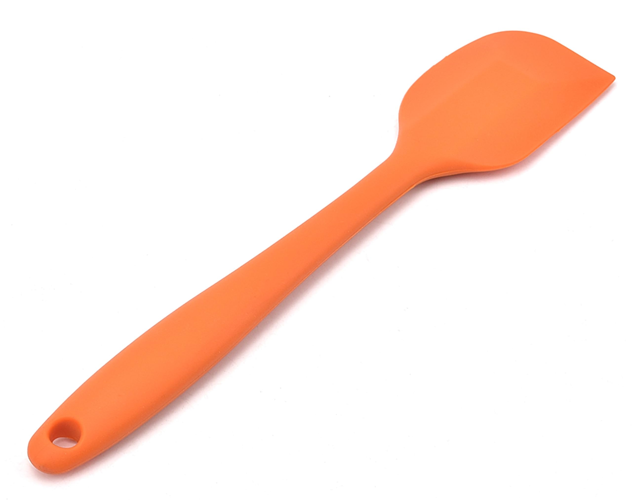 Bagonias Silicone Spatula 28cm – Heat Resistant up to 600°F, Seamless BPA-Free Non-Stick Rubber, Stainless Steel Core – Orange Cooking & Baking Utensil (Pack of 1)