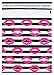 Pack It Chic - 10” X 13” (100 Pack) Striped Kiss Poly Mailer Envelope Plastic Custom Mailing & Shipping Bags - Self Seal