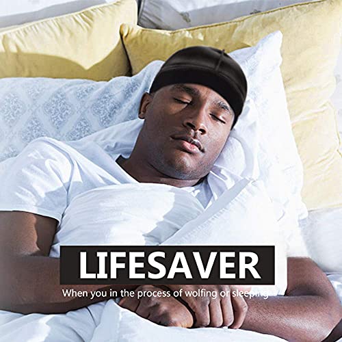 Image of 6PCS Silky Stocking Wave Cap for Men, Good Compression Over Durag （Regular Style）