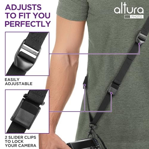 image for Altura Photo Camera Neck Strap w. Quick Release & Safety Tether For Ph