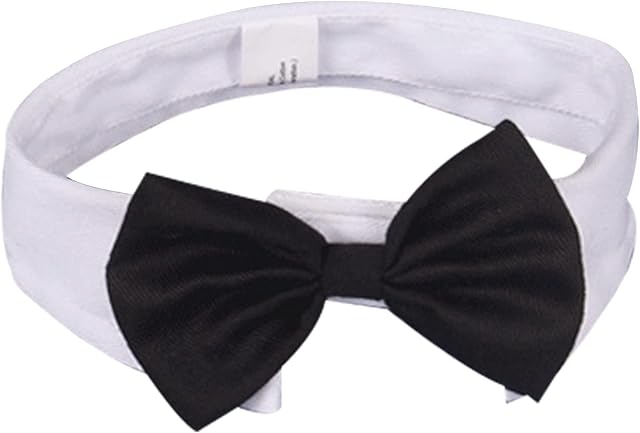 Formal Pets Bowtie, Dog Cat Pets Adjustable Bow Tie and Collar, Cats Puppy Grooming Ties Party Accessories, Adjustable Pets Dog Cat Bow Tie Pet Costume Necktie Collar for Medium Large Boy Dog