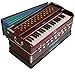 Harmonium Musical Instrument, Maharaja Musicals, 9 Stops, 3 1/2 Octave, Double Reed, Coupler, Dark Mahogany, 2024-25 Model, Standard, Padded Bag, A440 Tuned, Indian Sangeeta Harmonium - DC