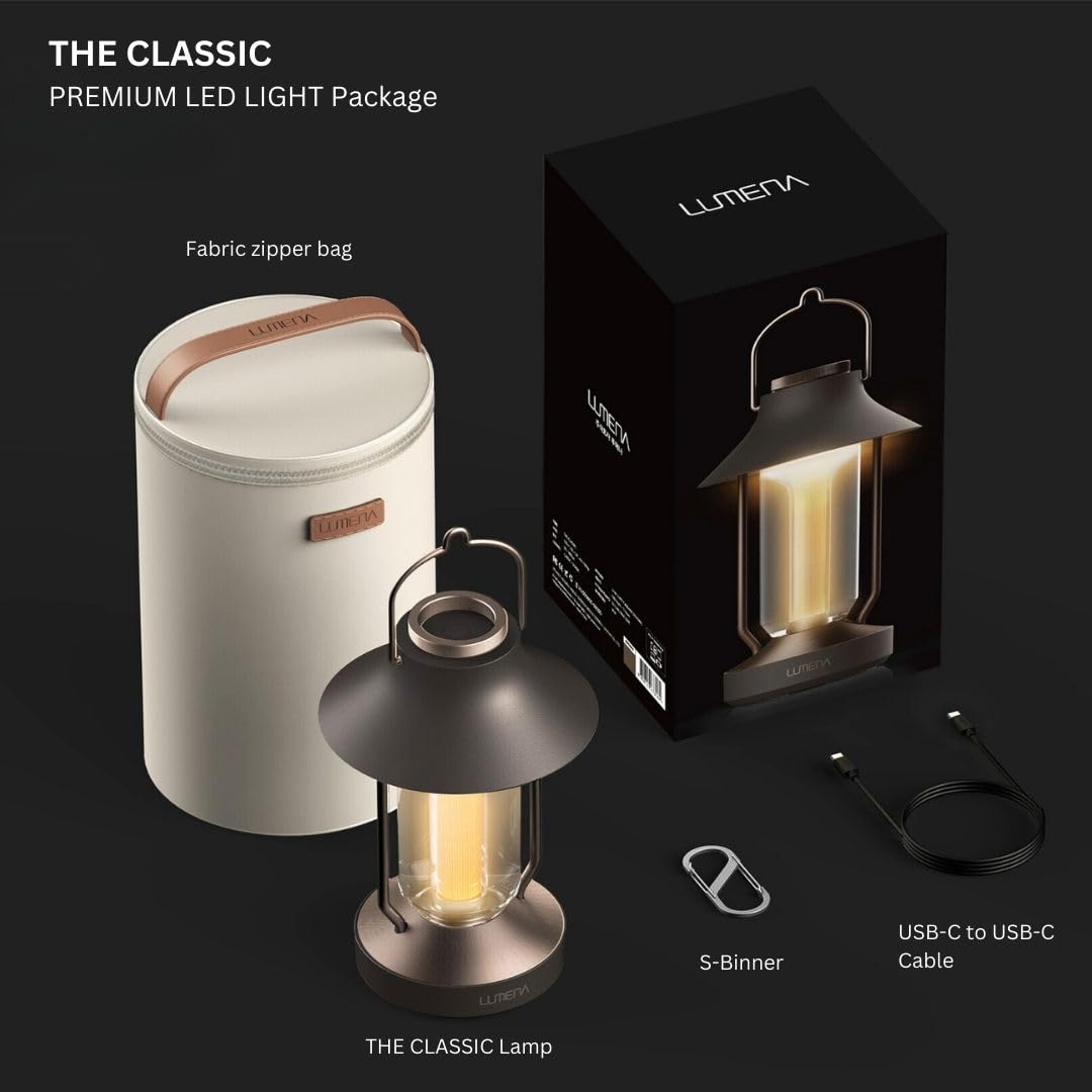 LUMENA, THE Classic LED Light (Bronze), Premium, Cordless