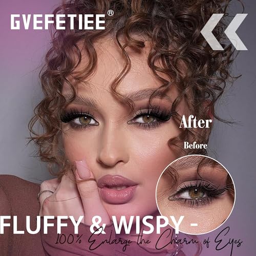 False Eyelashes Wispy Fox Eye Lashes Fluffy Faux Mink Lashes Spiky Strip Fake Eyelashes Natural Fairy Lashes Cat Eye Lashes Pack by GVEFETIEE 8 works - Image 2