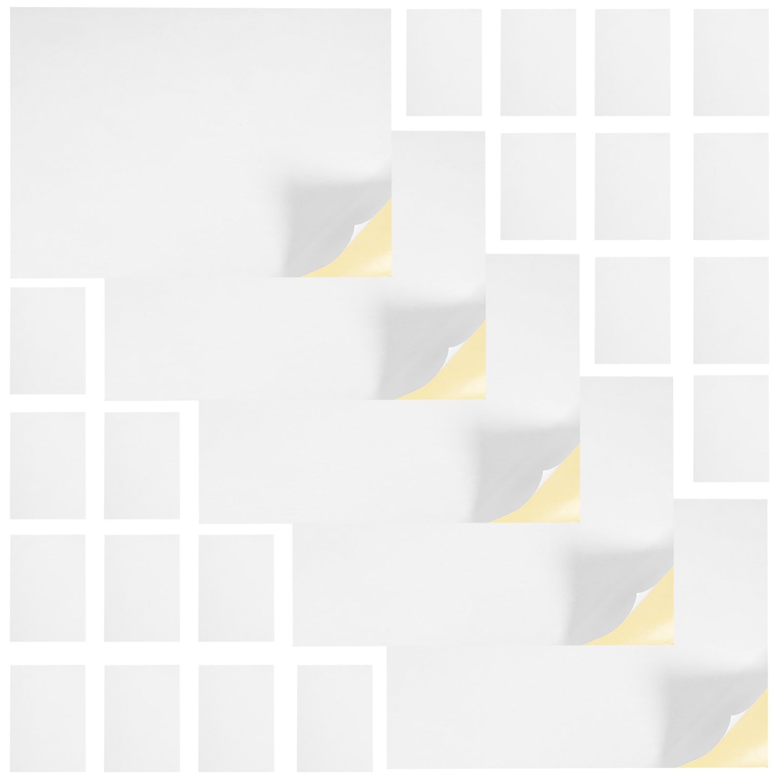 Papel Adhesivo para Impresora A4 Blanco 100 Hojas Mate | Superficie Lisa Autoadhesiva, Formato para Impresión de Etiquetas, Paquete de 100 Láminas