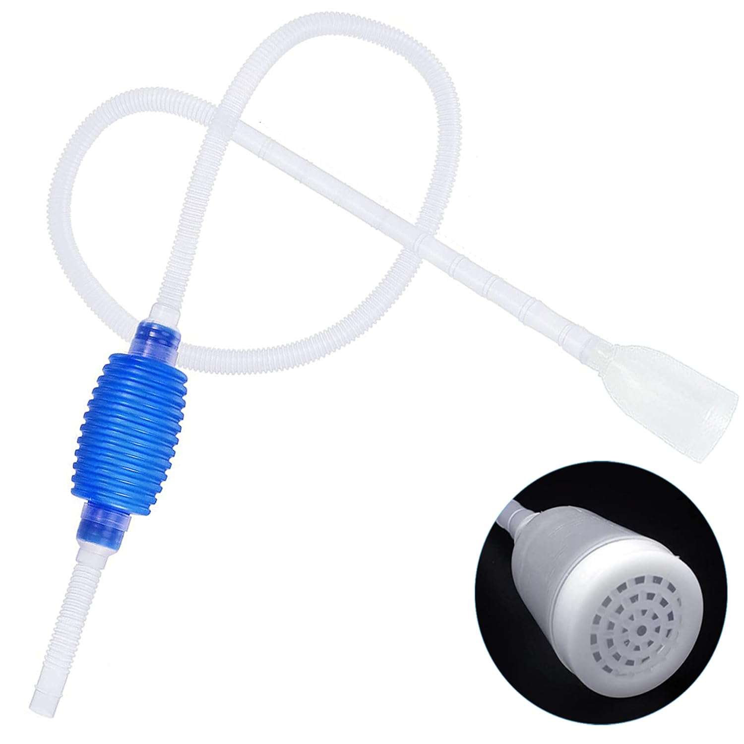 Fenxyo Aquarium Fish Tank Siphon and Gravel Cleaner, Hand Syphon Pump Tool to Drain and Replace Your Water - Easy to Use