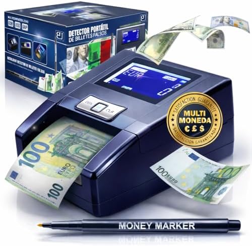 B&J SecureTech® - PACK De Detector De Billetes Falsos 2026 PORTÁT...