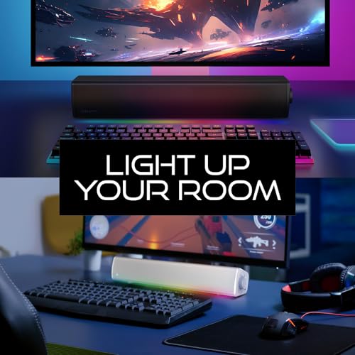 Soundbar compatta da gaming Sound Blaster GS3 (Bianca) con RGB e tecnologia SuperWide, alimentata tramite USB, Bluetooth 5.4, porta di uscita cuffie - Casse per PC - Immagine 1