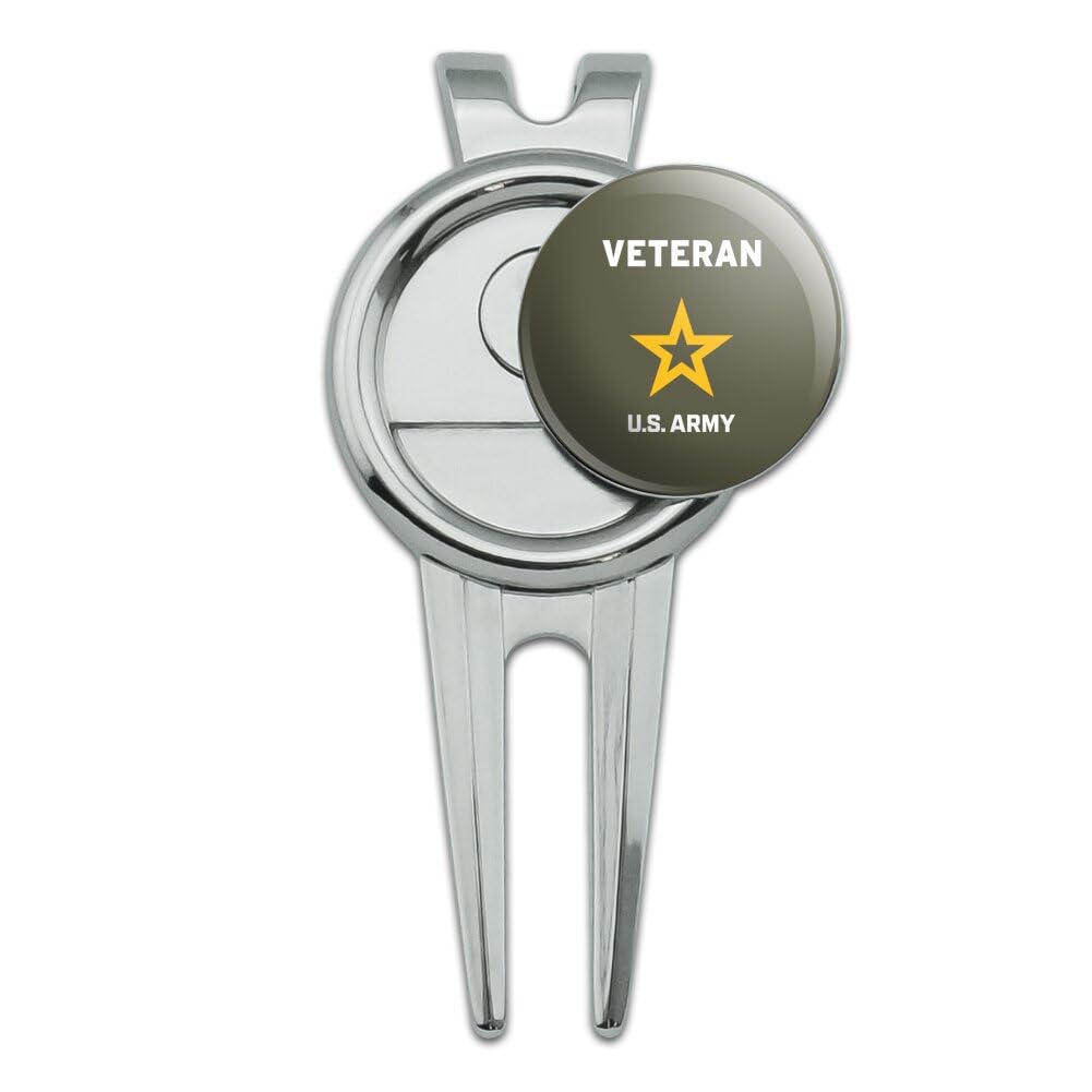 GRAPHICS & MORE U.S. Army Veteran Logo Golf Divot Repair Tool and Ball Marker
