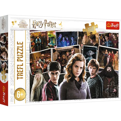 Trefl - Harry Potter und Freunde - Puzzle 160 Elemente - Puzzles mit Harry Potter Filmfiguren, Collage, kreative Unterhaltung, SpaĂź fĂĽr Kinder ab 6 Jahren