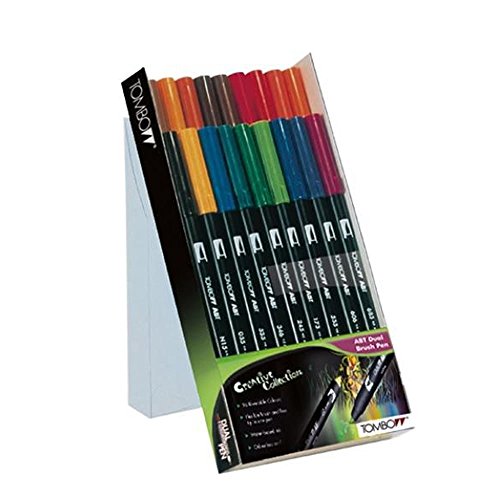 TOMBOW - Stylo feutre DUAL BRUSH PEN ABT kit de 18 coul prim.