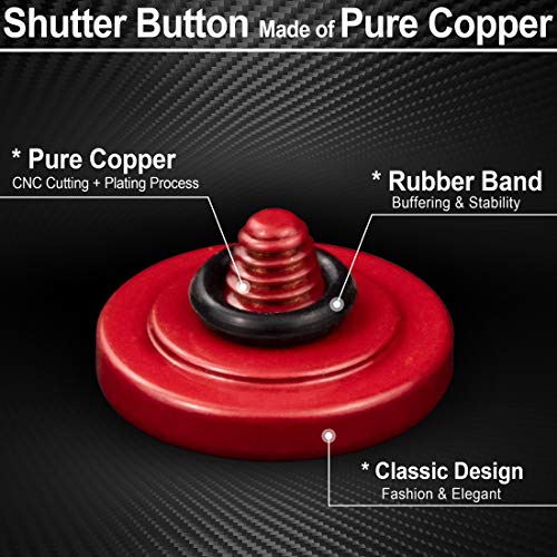 Soft Shutter Release Button (2 Pack/Red) High-End Concave Camera Shutter Button #TOP5