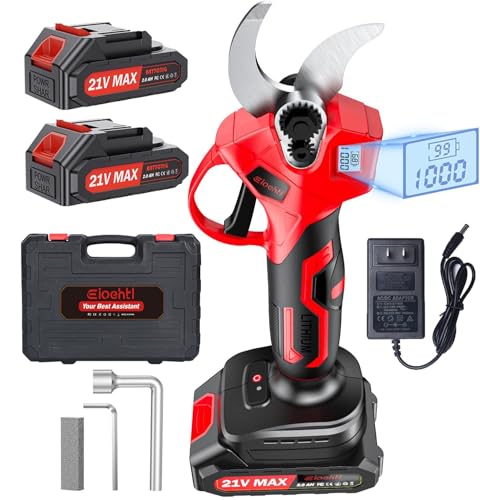 Electric Pruning Shears Upgraded, Cordless pruning shears (2-Battery Set) 1.4in Cutting Diameter...