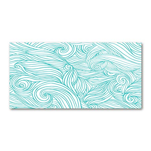 Tirages sur toile Ondes Bleues 120x60 cm pour décoration murale de salon