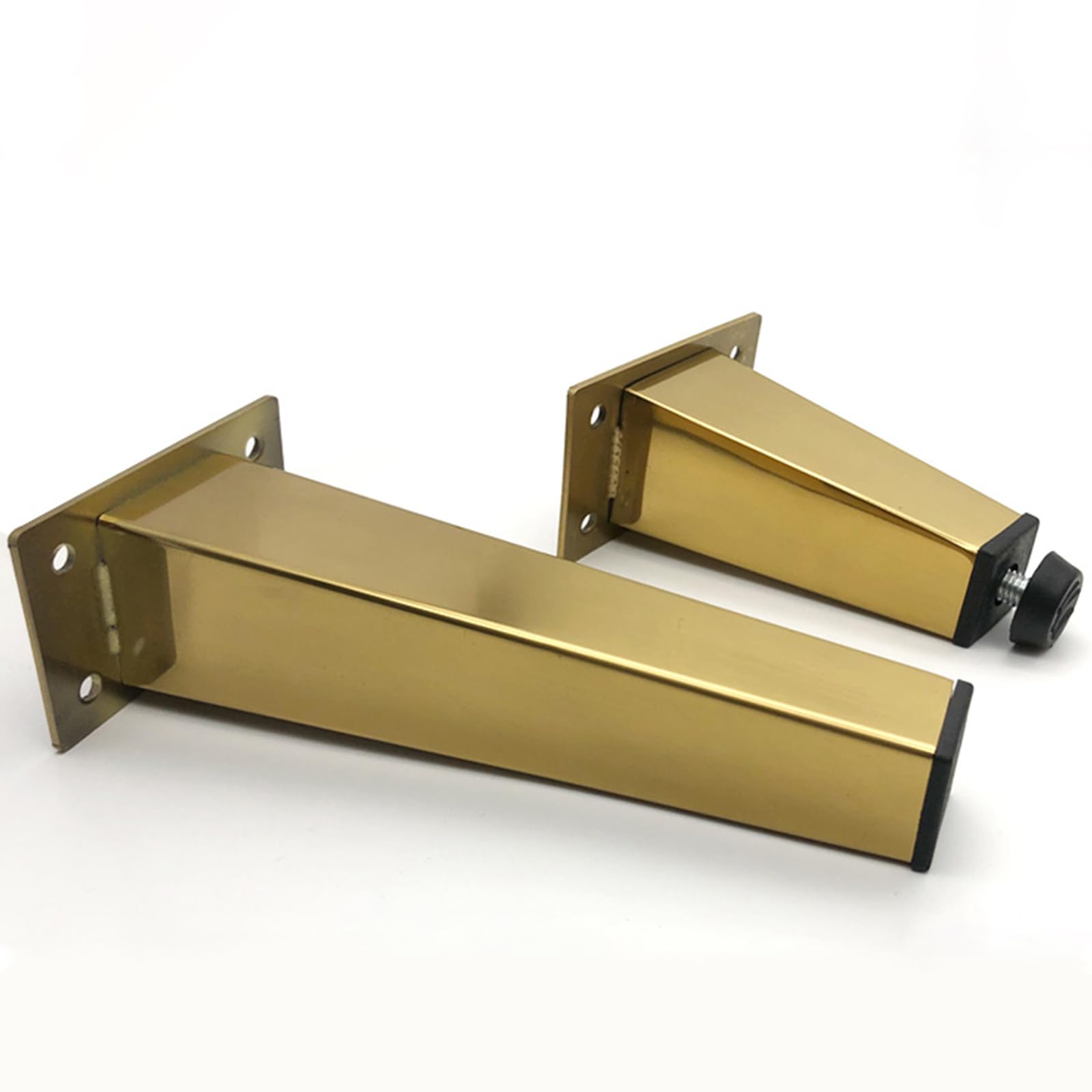Patas de Mesa Regulables, 4 Piezas Pies de Muebles Regulables Pies Mesa Dorado Cepillado Patas Armario Acero Inoxidable | Galvanoplastia Pata para Cama Altura: 7-61cm Pata de Sofá Gabinete 31cm/12.2"