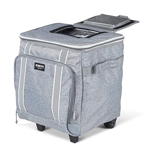 Igloo MaxCold Voyager 40-Can Roller Cooler, Gray - image 6
