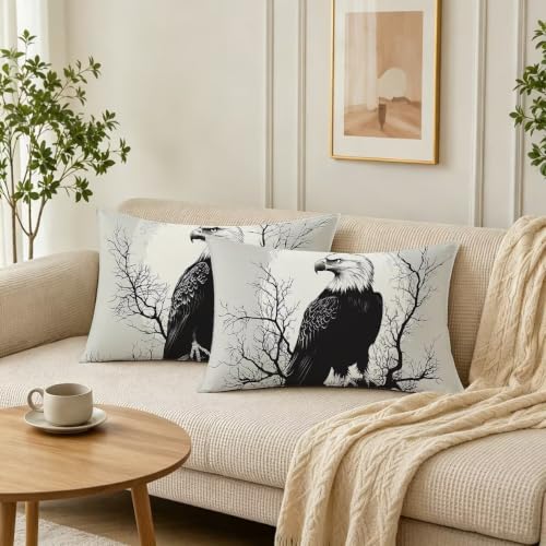 Fundas cojines 40x80 gris con relieve de águila en terciopelo rectangular para cama de lujo 3