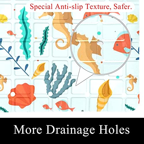 Tapis de bain antidérapant poisson corail pour protéger vos proches - 3